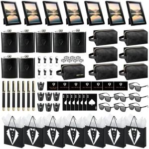 Rigibright 84 Pcs Groomsmen Gifts Set of 7 for Wedding Party Best Man Gift