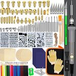 137PCS Wood burning Kit, DIY Creati