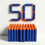 Foam Bullet Dart Bullets for Strike Elite Guns Darts for N-Strike Elite Series Blasters Soft Refill/Nerf Bullets/Nerf Gun Ammo/Foam Blaster Bullets Darts for Toys Guns (Blue, 50 Pcs)