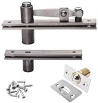 TamBee Pivot Door Hinge Hidden Door Hinges for Secret Door 304 Stainless Steel Hidden Bookcase Hinges with Door Ball Catch