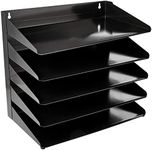 Amazon Basics 5 Tier Metal Office Document Organizer Tray, 15" x 9" x 13"