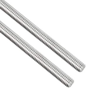 Awclub 2pcs M4 x 250mm Fully Threaded Rod, 304 Stainless Steel Long Threaded Screw,Right Hand Threads for Anchor Bolts,Clamps,Hangers and U-Bolts