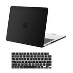 MOSISO Compatible with MacBook Air 13 inch Case 2024 2023 2022 Release M3 A3113 M2 A2681 Touch ID, Plastic Hard Shell Case & Keyboard Cover Compatible with MacBook Air 13.6 inch Case,Black