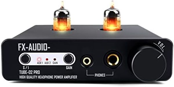 FX-Audio Tube-02 Pro Tube Headphone Amplifier, Vacuum 5725 Tube Preamp, Mini Hi-Fi Integrated Stereo Class A amp Supports 32-600 ohms of Headphones, for Stereo Amplifier/Active Speaker