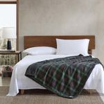 Eddie Bauer - Throw Blanket, Reversible Cotton Flannel Sherpa Bedding, Cozy Home Decor (Pine Tartan, Throw)