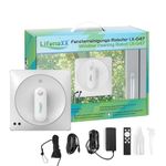 Lifenaxx Window Cleaning Robot LX-047, Electric Window Cleaner with 4 Spray Nozzles, High 4500Pa Suction Power, Large 100ml Water Tank, 4 Cleaning Modes – Ideal for Windows, Tiles, Mirrors