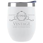 30th Birthday Gifts for Women Men - 1994 12 oz White Stemless Wine Tumbler - 30th Birthday Decorations - Birthday Gifts for 30 Year Old Man Woman - Funny 30th Birthday Idea Presents for Women