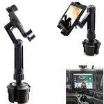 ChargerCity LongNeck Drinks Car Semi Truck Cup Holder Mount for Works w/Tablets & Phones - iPad Pro 12.9 10.5 9.7 Air Mini, Galaxy Tab, iPhone 13 14 15 16 Pro MAX Galaxy S23 S24 Fold Oneplus Pixel