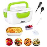 FOODTEK Electric Lunch Box 60W, 1.5L Portable Food Warmer 3 in 1, Thermal Lunch Box for Travel, Office and Car, Heating Lunchbox 220V, 2 Compartments - Suitable for Kids and Adults