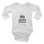 Shopagift Happy Birthday Daddy Celebration Long Sleeve Baby Grow Vest Bodysuit Gift