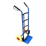 G-Rack Steel Sack Truck - High Back Steel Sack Barrow with Anti Puncture Tyres - 35 x 40 x 130 cm - Heavy Duty Trolley for Lifting, Delivery, Moving - Hand Truck, Blue with 325kg Load Capacity