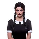 Adult Ladies Black Pigtails Wig Fancy Dress Accessory