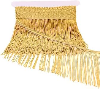 GXTIZAS Gold Fringe Trim 5.5 Inch Fringe Tassel Trim 5 Yards Chainette Sewing Lace Trim for DIY Crafts Clothes Home Party Decoration