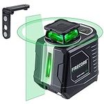 Firecore 360° Green Self-Leveling Cross Line Laser Level with Horizontal and Vertical Lines for Picture Hanging and Construction, Magnetic Rotating Stand, Batteries & Carry Pouch Included - G30