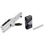 Bostitch Office Plier Stapler (20 Sheet Capacity) + Black + Decker TimeShield Thermal Laminating Pouches (ID Badge with Clips, 5 mil - 100 Pack)