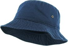 KBETHOS® 100% Cotton Washed Bucket Hat, Navy, S/M