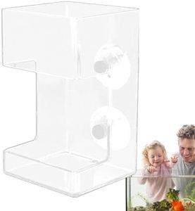 Fish Feeder Tube, Betta Feeder with Suction Cup, Fish Tank Feeder Clear Feeding Tube, Shrimp Feeding Dish, Transparent Aquarium Feeder Bird Feeder, Transparent Feeder Tube for Home Hotel Restaurants