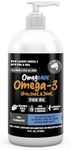 Omegease 100% Pure Omega 3 Fish Oil for Dogs & Cats 16 oz - Skin & Coat Supplement, Less Scratching & Shedding, Supports Joint Function, Immune, Brain & Heart Health. Natural EPA + DHA Fatty Acids