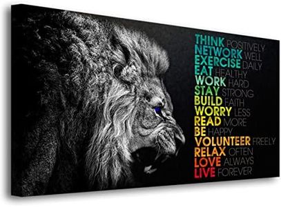 Impression sur toile avec cadre avec citations inspirantes et motivantes - Art mural décoratif - Citations inspirantes - Imperméable - 50,8 x 101,6 cm