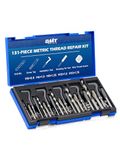 Orion Motor Tech Thread Repair Kit, 131pc Metric Helicoil Repair Kit with HSS Drill Bits Thread Inserts Taps Breakoff Installation Tools, Portable Rethreading Tool Kit in M5 M6 M8 M10 M12 Sizes