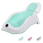 MAIKKB Baby Bath Seat Newborn Bath Seat with Thermometer,Foldable Baby Bath Support 0-6 Months Bath Seat Baby Bath Tub Travel Baby Bath Seats Bath Chair for Baby Essentials Newborn Essential