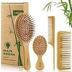 MRD Hair Brush Set, Natural Bamboo 