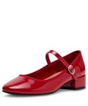 Madden Girl Women's Tutu Ballet Flat, Red Patent, 8.5