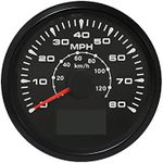 ELING Car Motorcycle Boat GPS Speedometer Odometer 0-80MPH 0-120KM/H ATV UTV with 8 Different Backlight 85mm