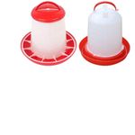 TM&W Poultry Feeder and Drinker Set, 1.5 kg Feed Capacity, 1.5 L Water Capacity, 1 Piece Each