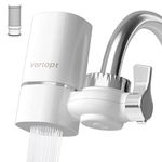 Faucet Water Filter for Sink, Rapid Flow - 400 Gallons Faucet Mount Water Filtration System for Tap Water, NSF Certified Reduces Chlorine & Bad Taste with 1 Replacement, T1