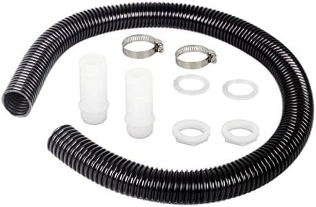 Water Butt Connector Pipe Link Kit for Downpipe,32mm Water Butt Connecting Kit for Joining 2 Water Butts,Rain Barrels,Water Tanks Together - 1M Flexible Water Butt Connection Hose Pipe & Fittings