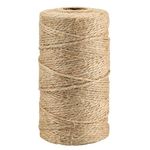 KINGLAKE 328 Feet Natural Jute Twine Best Arts Crafts Gift Twine Valentine Gift Twine Durable Packing String