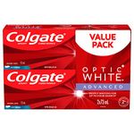 Colgate Optic White Advanced Teeth Whitening Toothpaste, Icy Fresh – 73 mL (2 Pack)