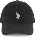 U.S. Polo Assn. Men's Baseball Hat - Officially Licensed, Curved Brim, Washed Twill Cotton, Adjustable Back, Embroidered Logo Black