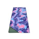 Wiselife Yoga Mat Towel Blue Purple – Non-Slip, Super Absorbent & Quick Dry Microfiber Towel for Hot Yoga, Bikram, Pilates & Fitness – Sweat-Wicking Grip Towel for Men & Women