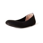 Amazon Essentials Women's Knit Ballet Flat, Black, 5 UK Wide