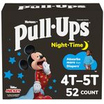 Pull-Ups Boys' Night-Time Potty Training Pants, Size 4T-5T Overnight Training Underwear (38-50 lbs), 52 Ct