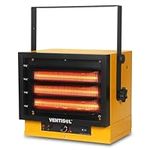 VENTISOL 5000W Garage Heater 240V Hardwired Fan-Forced Industrial Electric Garage Heater with Dual Knob Controls,Build-in Thermostat for Home, Indoor Building,Workshop, Warehouse-Yellow