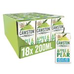 Cawston Press Fruit Water Kids Drink | Pressed Apple & Pear Flavoured Water | 200ml x 18 Pack Pear & Apple Juice Cartons | School Approved – No Added Sugar – Vegan | Ideal for Kids Lunchbox