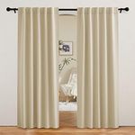 RYB HOME Blackout Curtains 80 inches Long Thermal Insulating Large Window Curtains for Living Room Sliding Glass Door Dining Home Office Backdrop, Biscotti Beige, W 42 x L 80 per Panel, 2 Panels