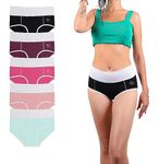 HARE High Waist Women Underwear,Cotton Full Briefs, Women's Knickers, Knickers for Women Multipack,Full Back Coverage Panties (Pack 2 (Multicolour), L)