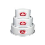 Fat Daddio's Cake Pan Set of 3, Round 3 Inches (6, 8, 10) by Fat Daddios