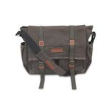 The House of tara Canvas Messenger Bag for Men and Women | Sling Laptop Bag fits Upto 15.6 Inch Size | Crossbody Bag with Waterproof Inner Lining, Adjustable Straps & Padded Partition (Olive Brown)