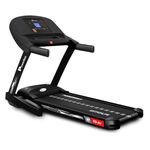 PowerMax Fitness TD-A1 (4 HP Peak) Motorised Foldable Treadmill for Home User Wt. 115kg 15 Lvl Auto-Incline Running Machine for Max Pro workout, Top Speed 14 km/ph, Speaker, Aux, LCD Disp., Bluetooth