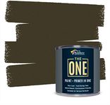 THE ONE Paint & Primer: Most Durable Furniture Paint, Cabinet Paint, Front Door, Walls, Bathroom, Kitchen, Tile Paint and More - Quick Drying Paint for Interior/Exterior (Brown Matte, 250ml.)