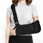 NINEMAX Arm Sling Shoulder Immobilizer Rotator Cuff Support for Shoulder Elbow Injury,Mesh Breathable Brace Left Right Arm Strap for Broken or Fractured Bones for Women Men with Pad (M)