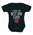 Best Dad Ever Outfit Gifts for Dads Baby Boy Girl Fathers Day Infant Bodysuit 6M Black