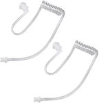 LEIMAXTE Acoustic Tube Earpiece Coil Tubes Replacement for Two Way Radio Headsets FBI Style Motorola Kenwood Walkie Talkie Earpieces with 2X Radio Earbuds (2 PCS)