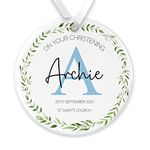 Personalised Christening Ornament, Custom Christening Gifts, Christening Keepsake, Hanging Baptism Gift, Baby Keepsake, Christening Gifts For Boy