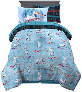 Franco Kids Comforter and Sheet Set with Sham, 5 Piece Twin Size, Disney Frozen 2 Olaf
